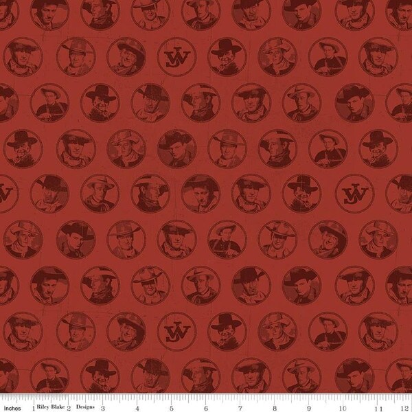 Circles in Red (c16622-red) | John Wayne American West | Riley Blake Designs | Riley Blake