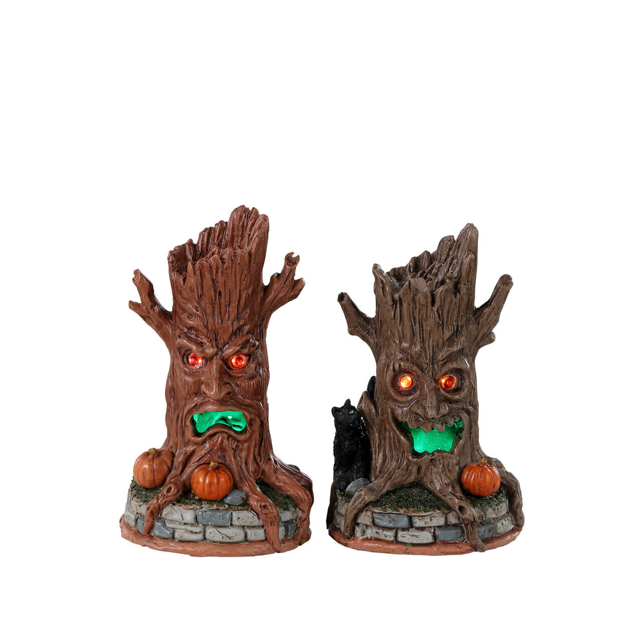 LEMAX Haunted Tree Trunks, set of 2, Battery Operated (4.5V) #34072