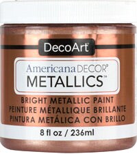 Americana Decor Metallics 8 oz – Ultra-Shine Metallic Acrylic Paint for Furniture, Décor & DIY Projects