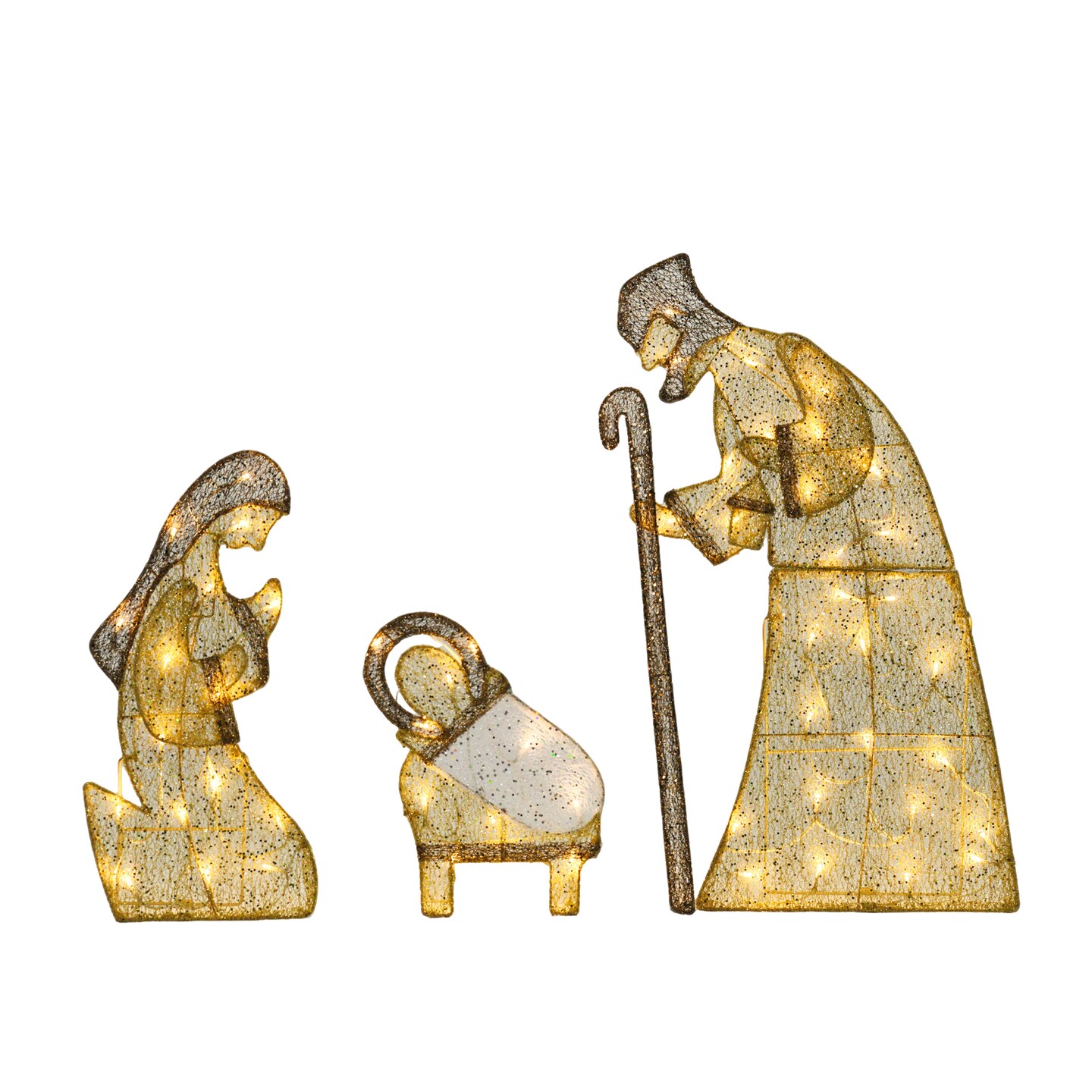 54 Inch Nativity Scene LED with Warm White Lights Indoor Outdoor Christmas Decoration
