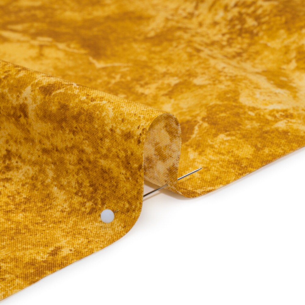 1 Yard Stonehenge Quilting Cotton Fabric Mustard Yellow Abstract Texture