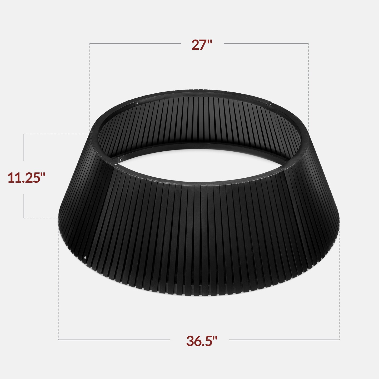 Best Choice Products 36in Christmas Tree Collar, Solid Wood Slatted Tree Skirt Holiday Accessory for Home