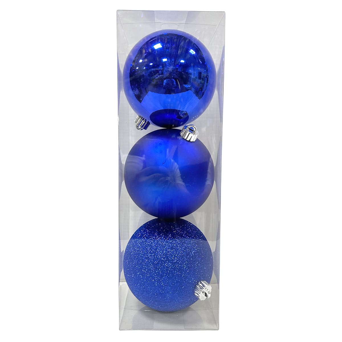 Mix Shatterproof Christmas Ornaments &#x2013; Large 5.9&#x22; Matte, Shiny &#x26; Glitter Balls-3-PCS