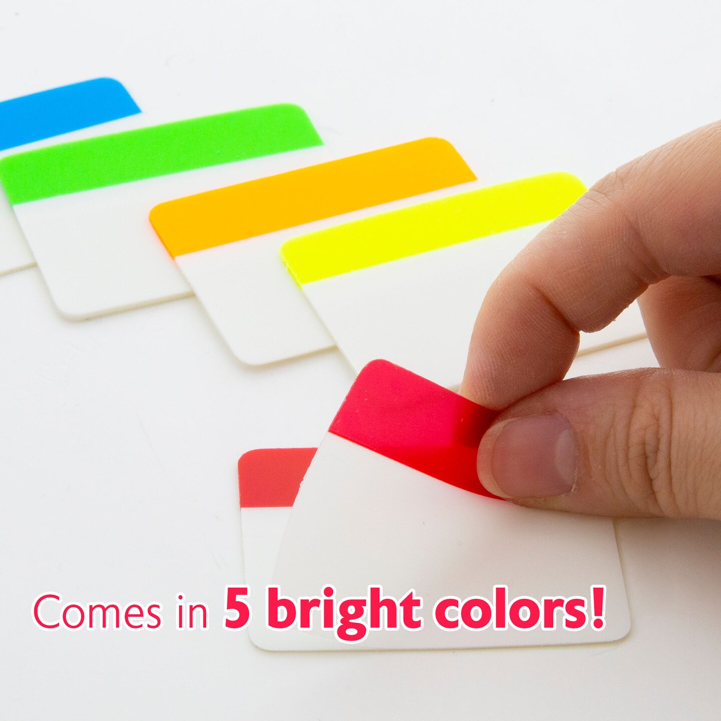 BAZIC Filing Tabs 2&#x22; x 1.5&#x22; 5 Colors (30 Tabs/Pack)