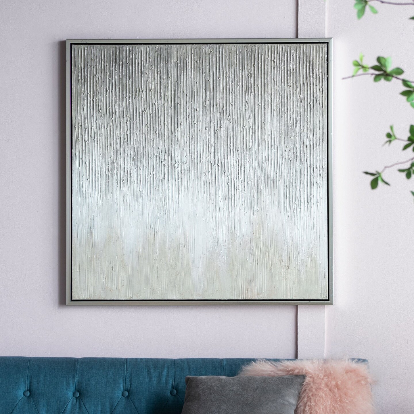 Edge Collections - 40" x 40" - Gold - Golden Sunshine Hand-Painted Canvas Print Wall Art - 1 Piece