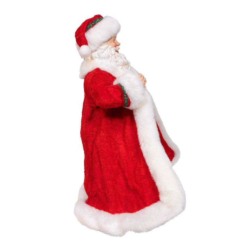 Kurt Adler 10.5-Inch Fabrich&#xE9; Santa with Gifts in Pocket.