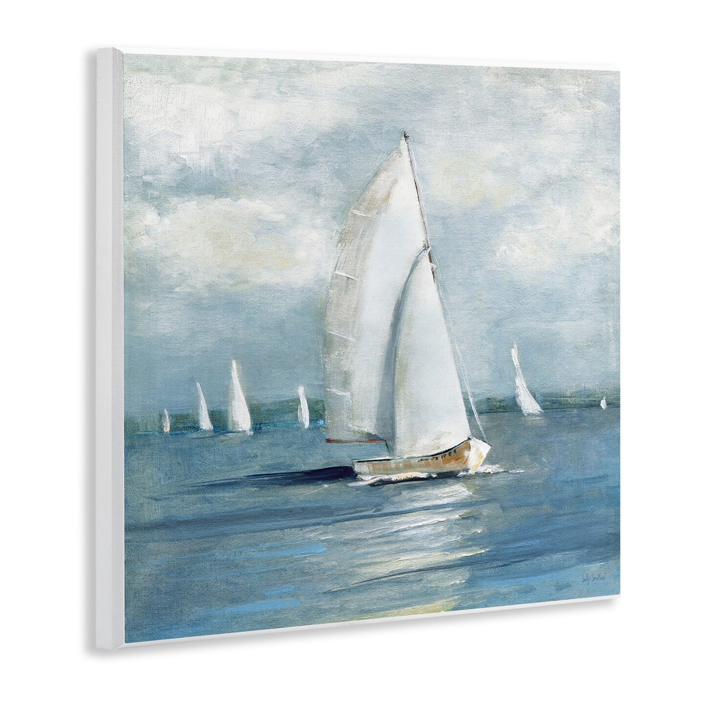 Stupell Industries Cruising Sailboat Seascape Wall Plaque By Sally Swatland