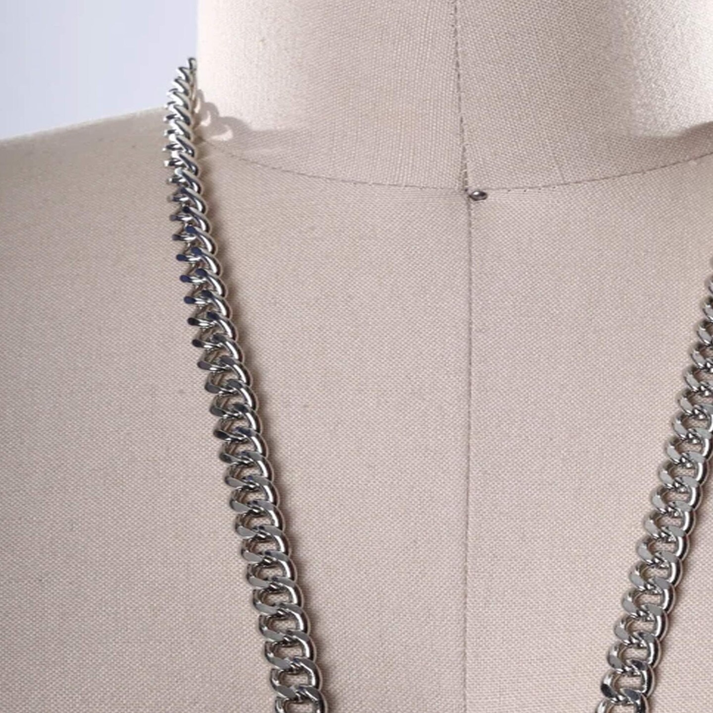 1 Yard Silver Metal Chain Trim for Jewelry and Bag Straps 6mm