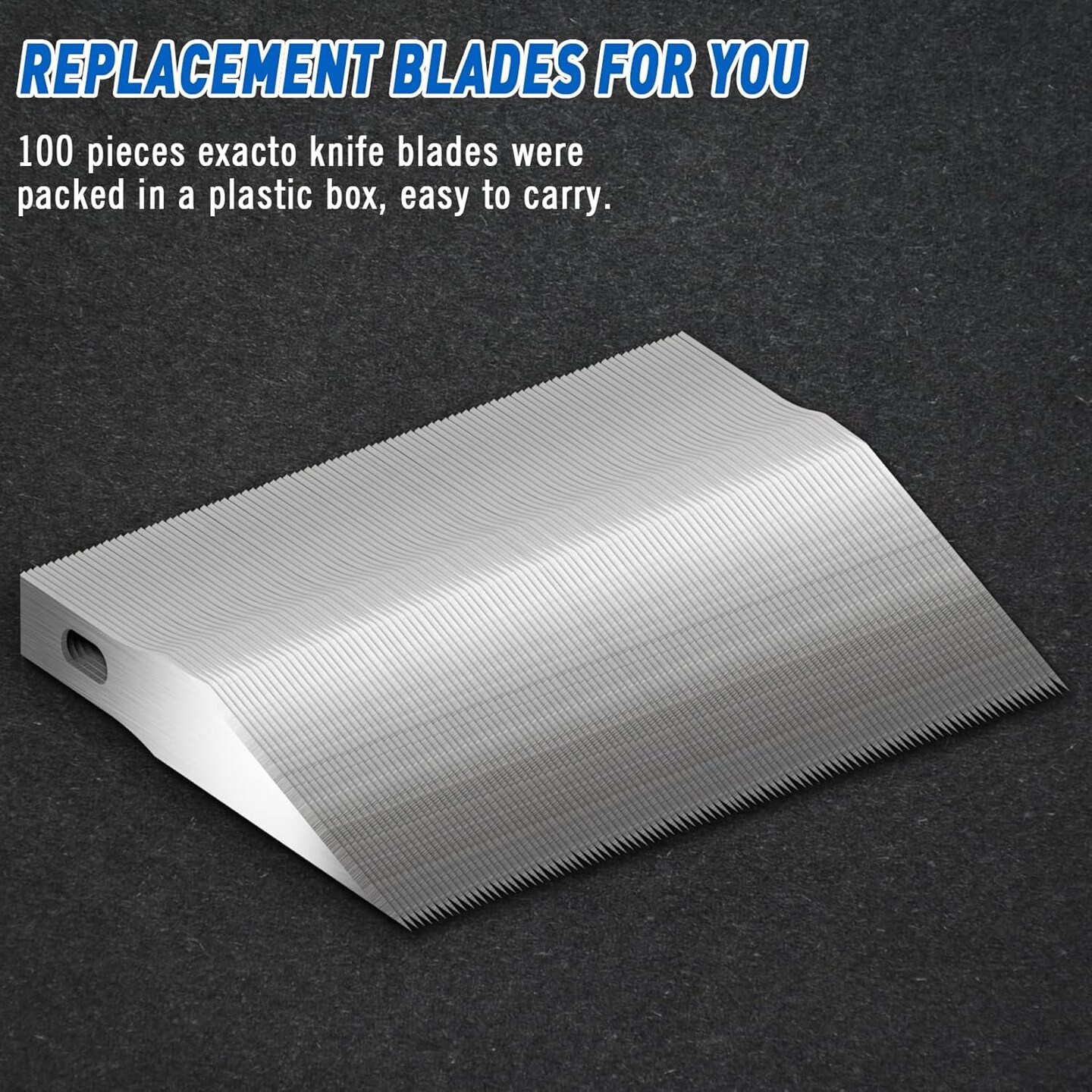 100 PCS Exacto Knife Blades, SK5 Carbon Steel