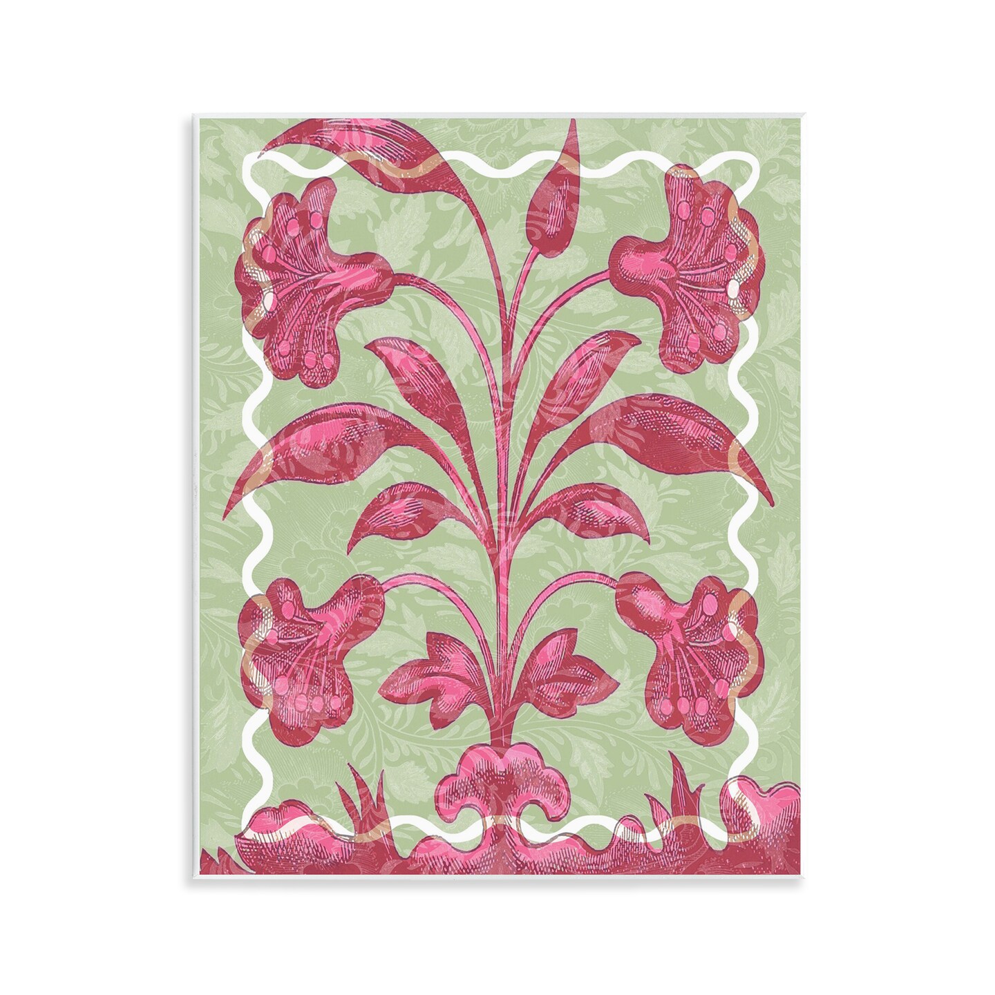 Stupell Industries Pink Symmetrical Plant Wall Plaque By Lil