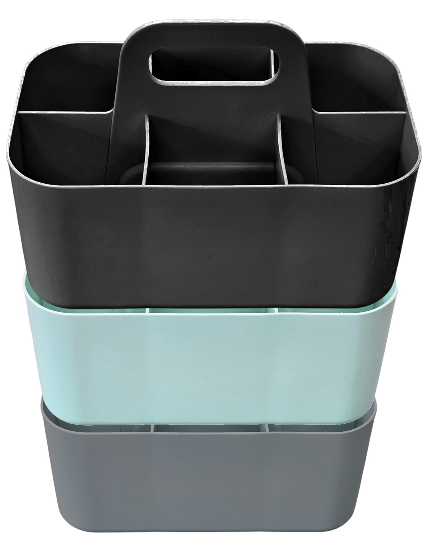 Enjoy Organizer | 3 Small Stackable Portable Simple 6-Compartment Art Marker Caddy - Made In USA