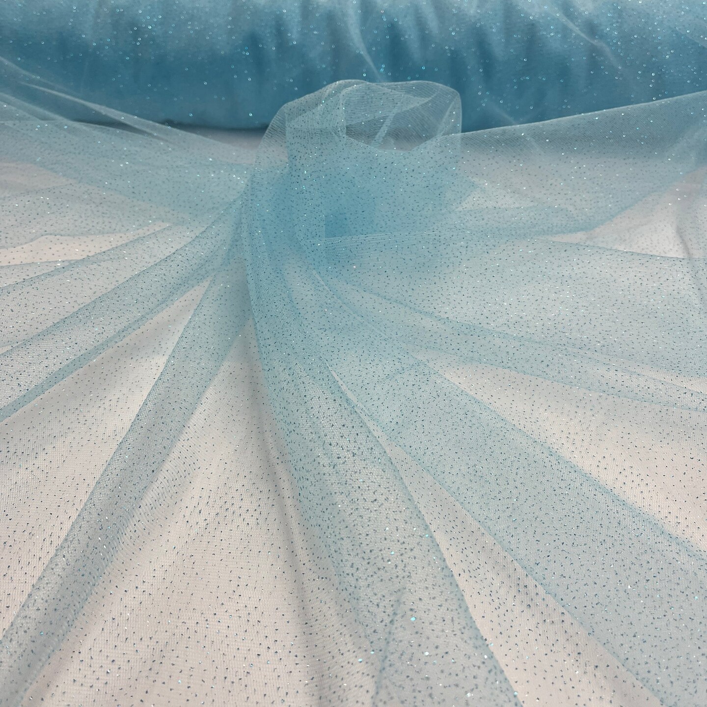 1 Yard Glitter Mesh Fabric 60" Width, 100% Polyester Sheer Sparkle for Dresses & Decor