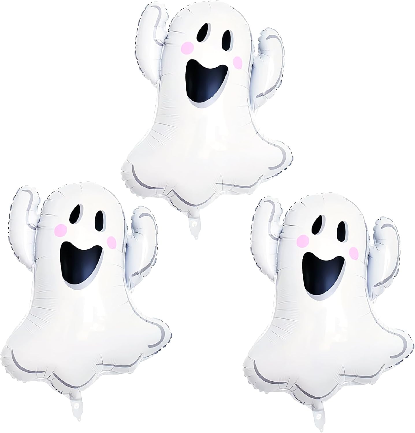 White Ghost Shaped Foil Balloons (01.ghost)