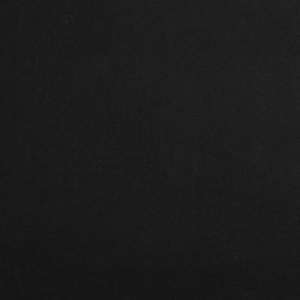 1 Yard Lightweight Italian Cotton Suiting Fabric Black Solid Versatile Material 43 inch Width