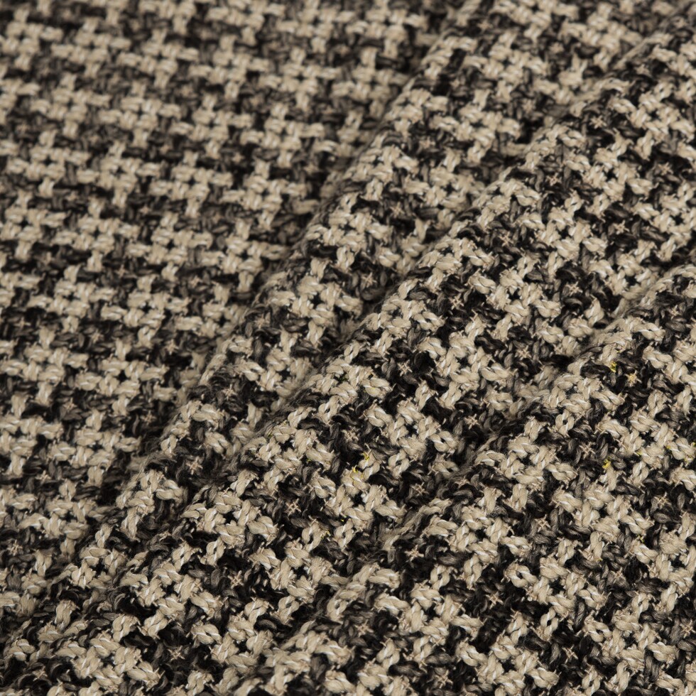 1 Yard Natural/Black Checked Blended Wool Woven 61&#x2019;&#x2019; Width