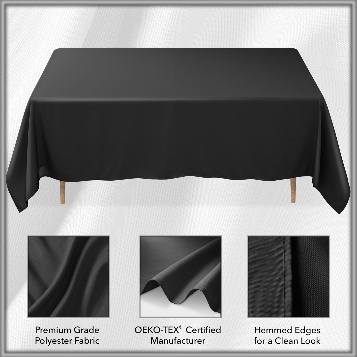 Lann's Linens 10 Pack Rectangular Tablecloths, Washable Polyester Fabric Table Cloth for Dining Tables, Parties, Restaurants, Weddings