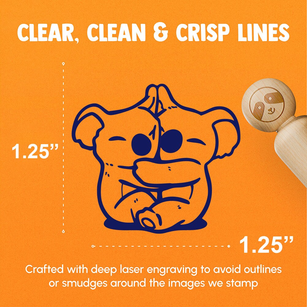 Koalas Hugging Cute Love Rubber Stamp for Stamping Crafting Planners