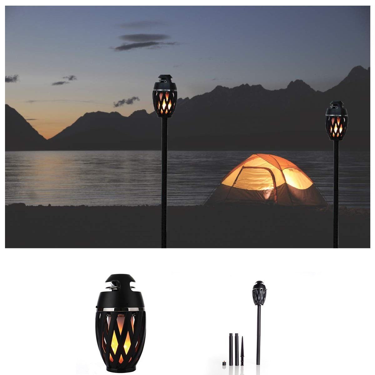 Edge Collections – Tiki Outdoor LED Torch with Bluetooth Speaker – 1 Piece