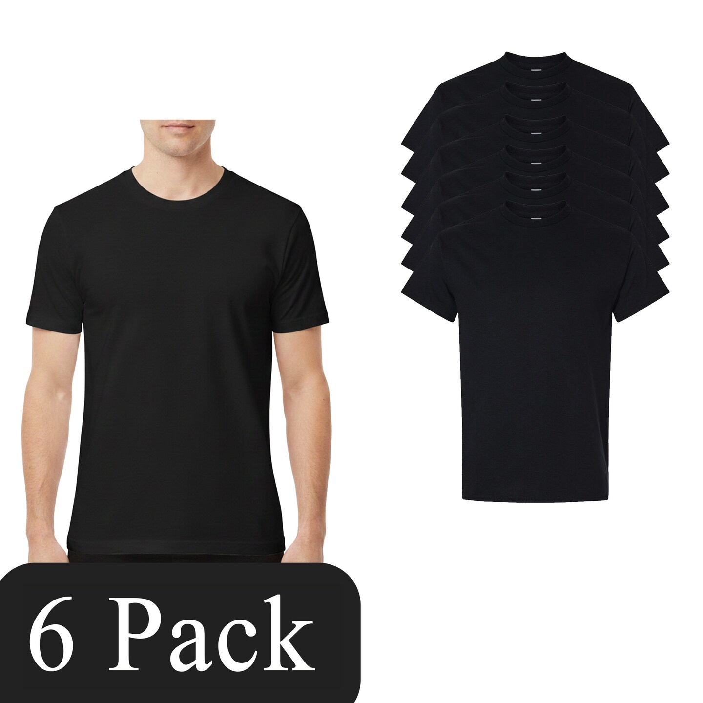 Gildan Unisex Heavy Cotton Black Blank T-Shirt Bundle for DIY Crafts
