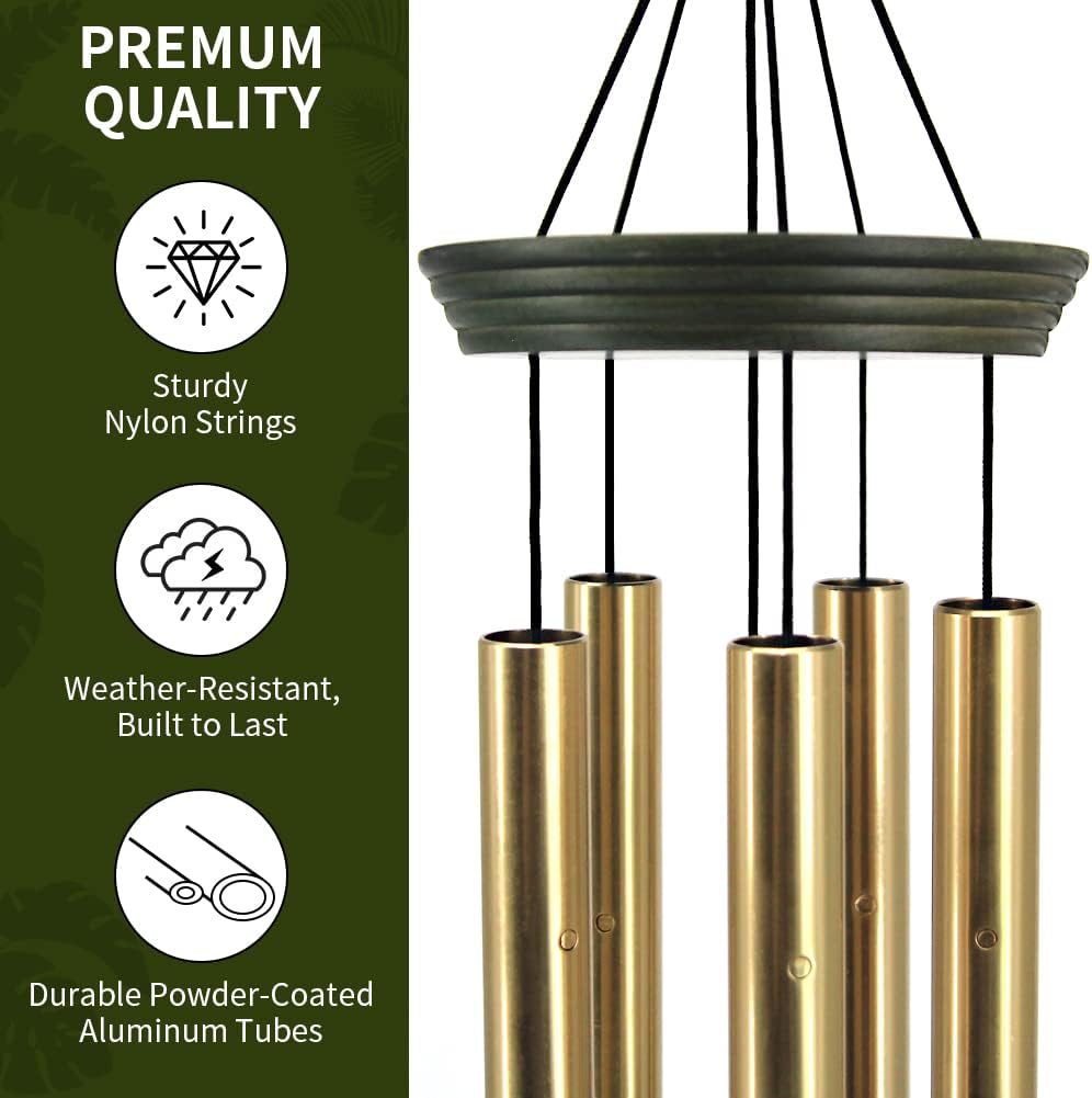Wind Chimes for Outside, 30 Inch Memorial Windchimes for Loss of Loved One Engrave Tree of Life