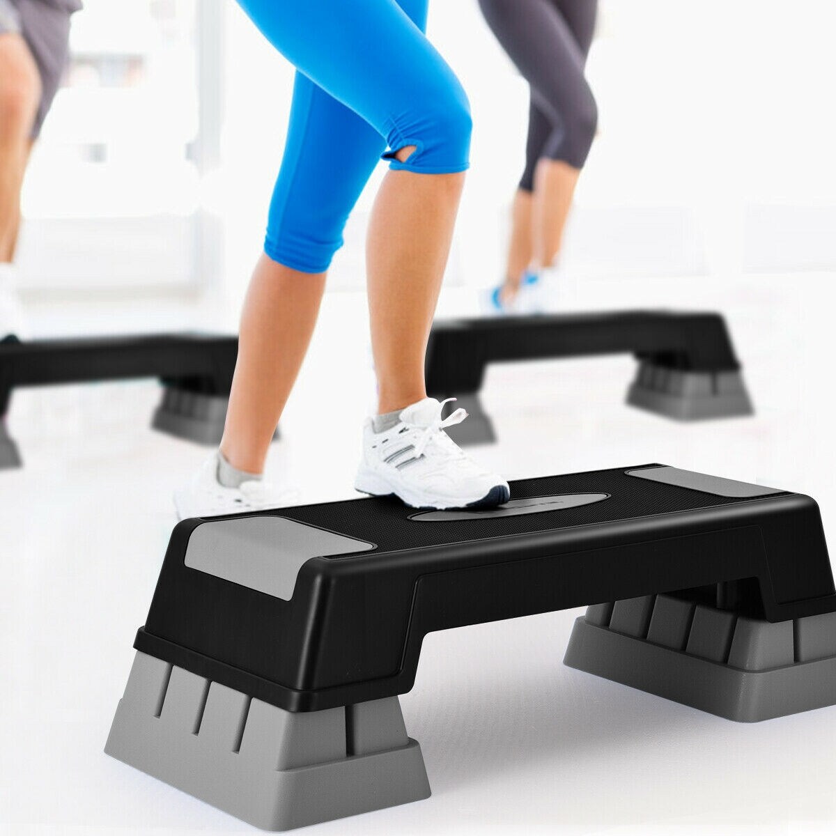 Multi-Purpose Aerobic Exercise Stepper Trainer with 3 Adjustable Height Suitable for Home or Office Workout