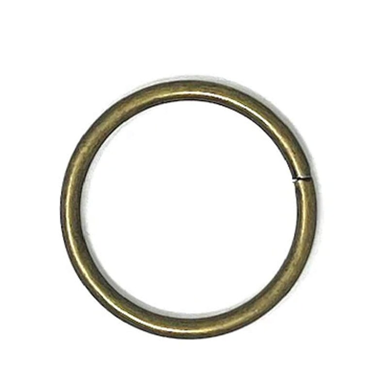 O Ring 2&#x22; Diameter Antique Brass with 1/4&#x22; Rim