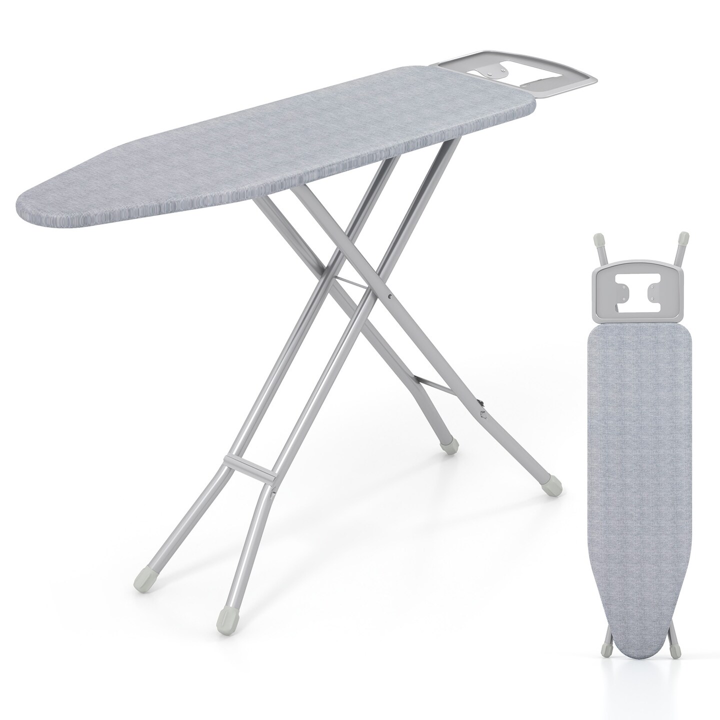 Full Size Ironing Board with Iron Rest and 7-Level Height