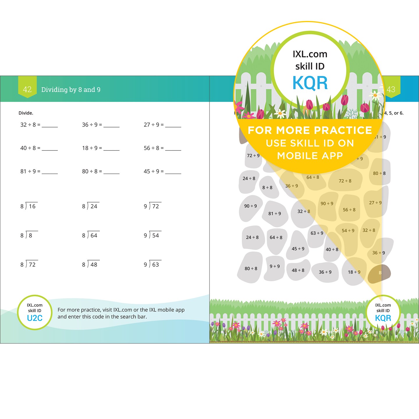 IXL Division 3rd Grade Math Workbook, Mathematics Book for Kids Ages 8-9 Covering Dividing Facts and Properties, Modeling With Multiplication, Word Problems, and More