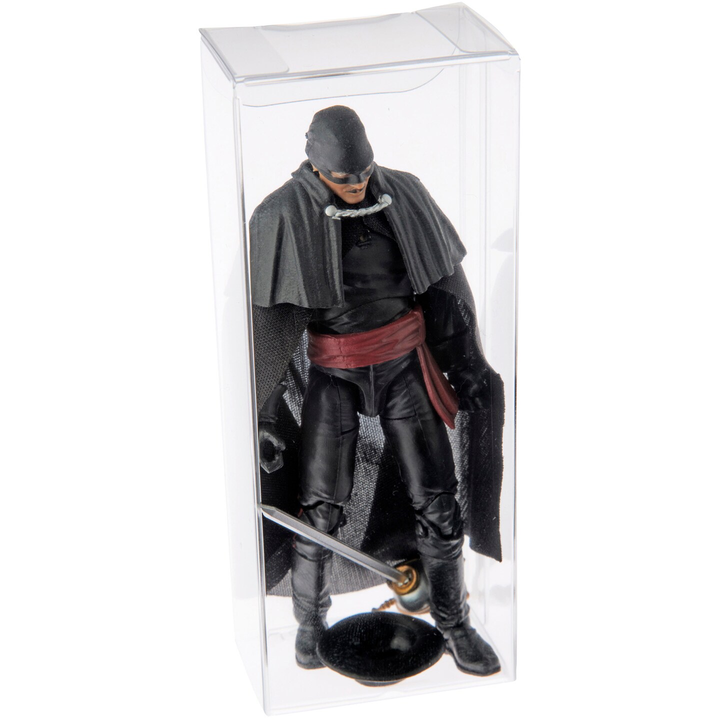 Plymor Clear Folding Action Figure Storage / Display Protector Box, 1.75&#x22; W x 1.25&#x22; D x 4.5&#x22; H, fits 3.75&#x22; Figures