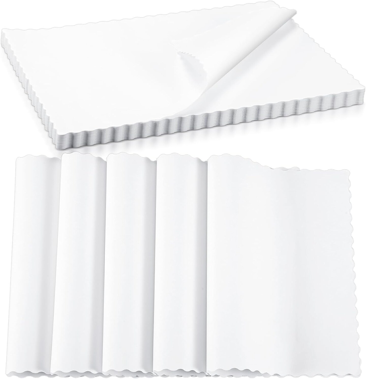 200 Pcs Paper Placemats Disposable Table Placemat Scalloped Edges Blank Table Mats Bulk Place Mat