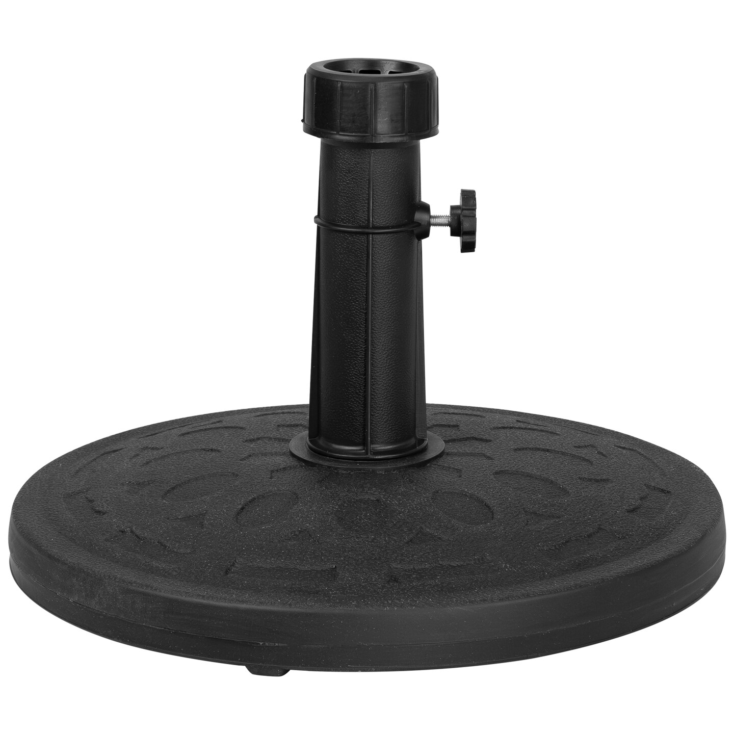 Northlight Geometric Pattern Round Base Stand for Patio Umbrellas - 18&#x22; - Black