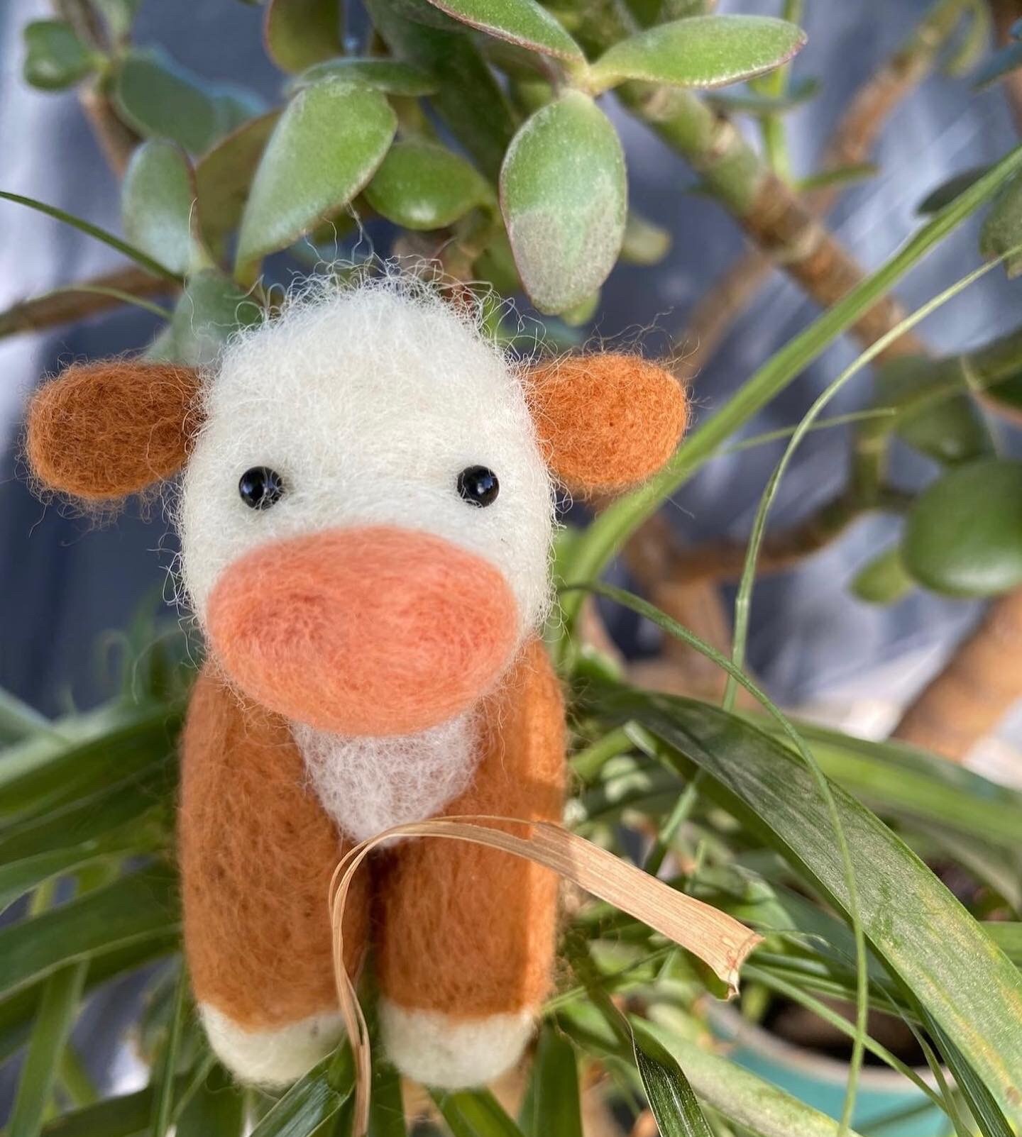 product name is Needle Felting Kit, Little Hereford Cow Art Kit