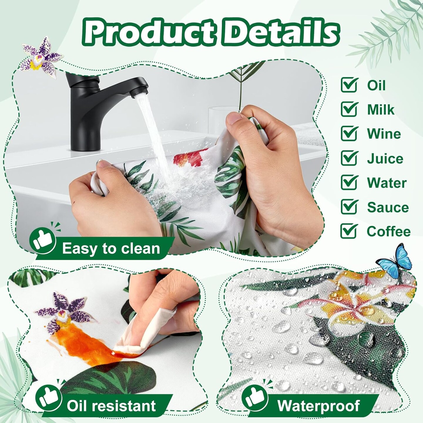 3PCS Waterproof Kids Picnic Table Cover with Bench Covers