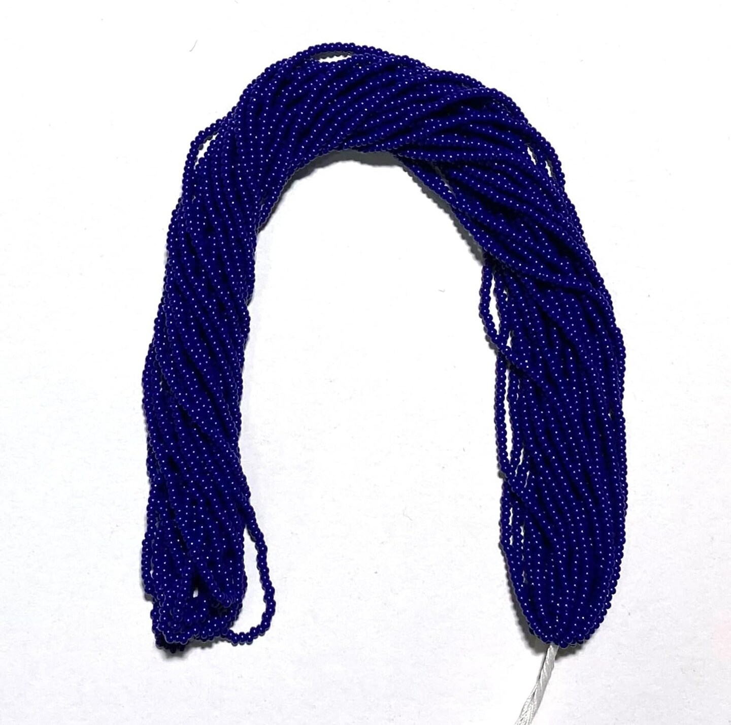 Czech 11/0 Glass Seed Beads - 12 String Hanks, Navy Blue Color