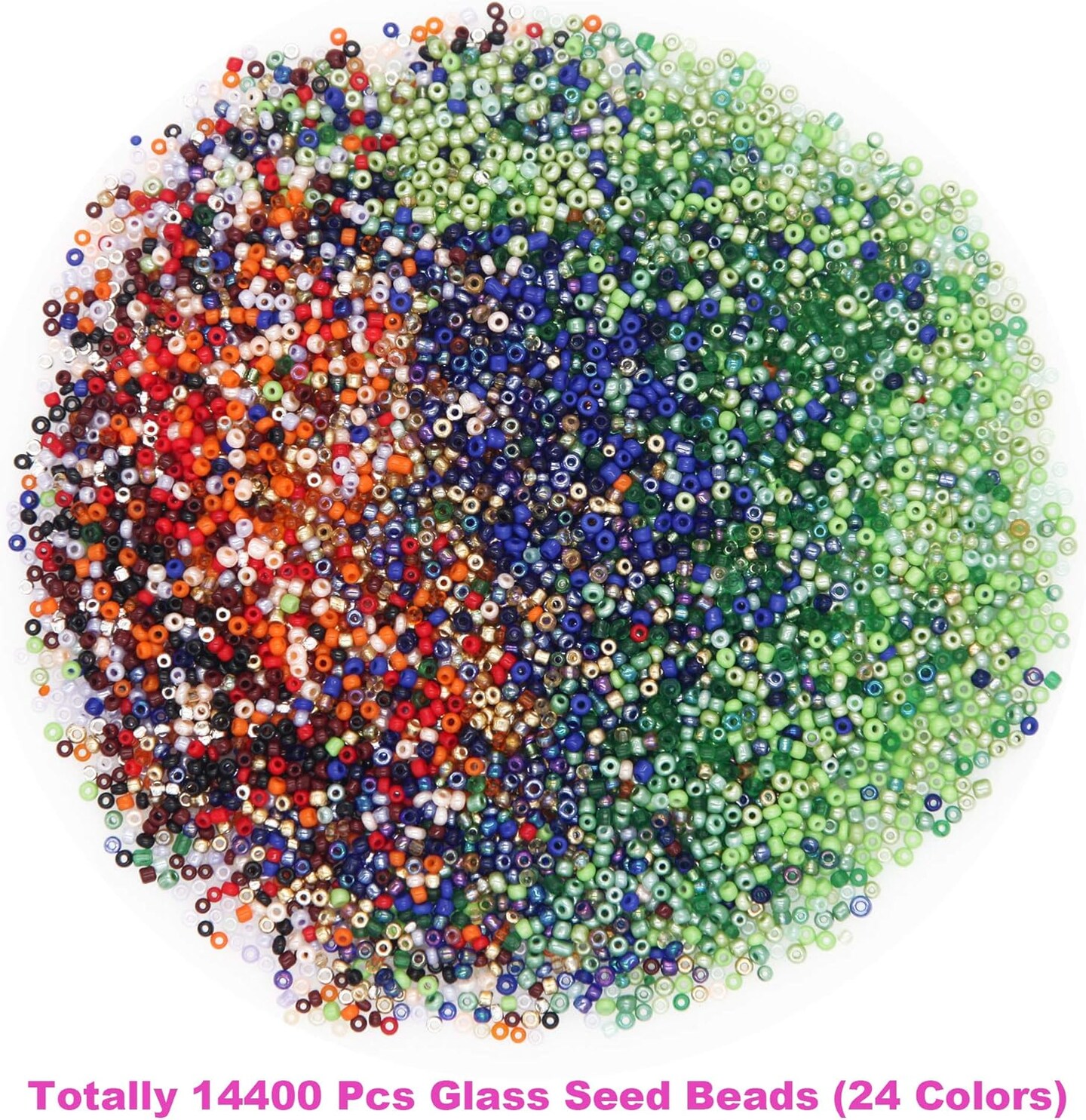 14400pcs Glass Seed Beads Small Craft Beads