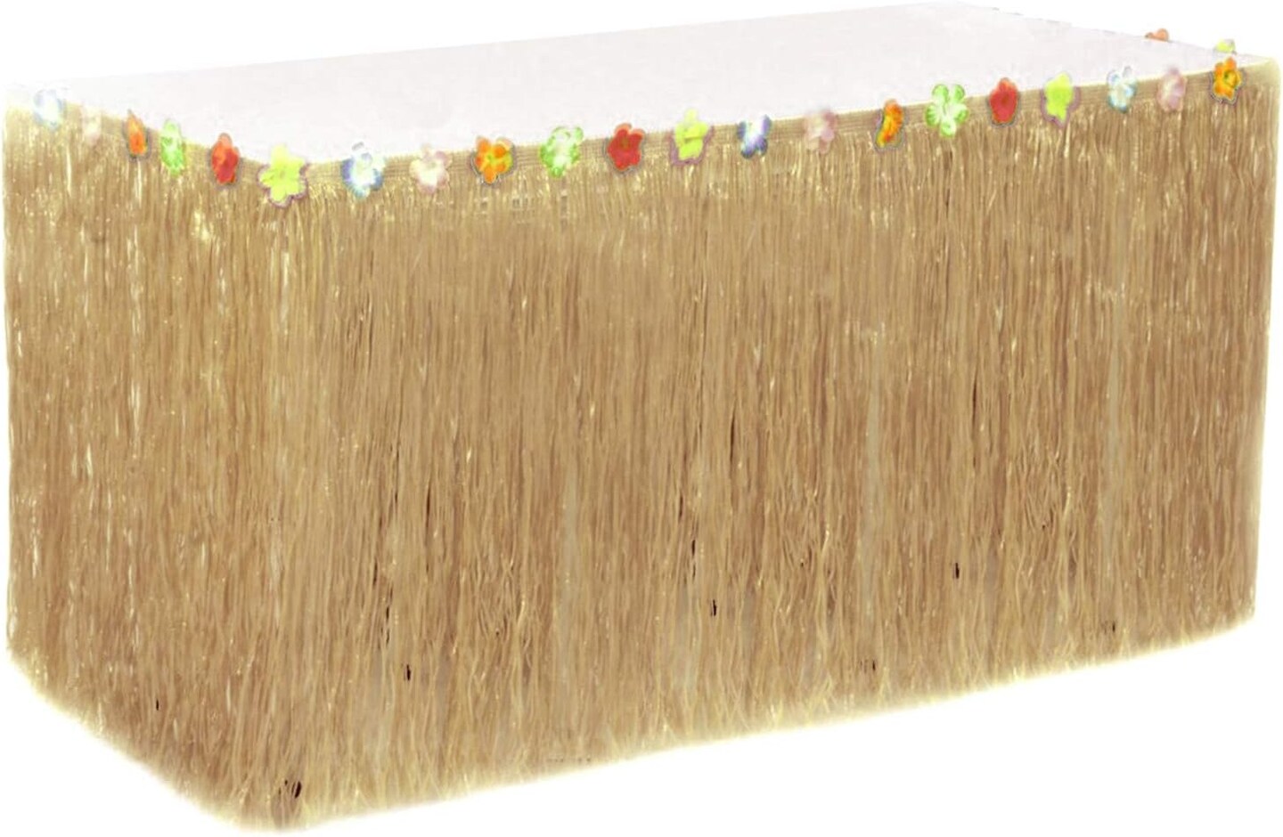 Hawaiian Table Skirt 11ft Long Stretches to 30ft! | (29" Tall) (1 Table Skirt)