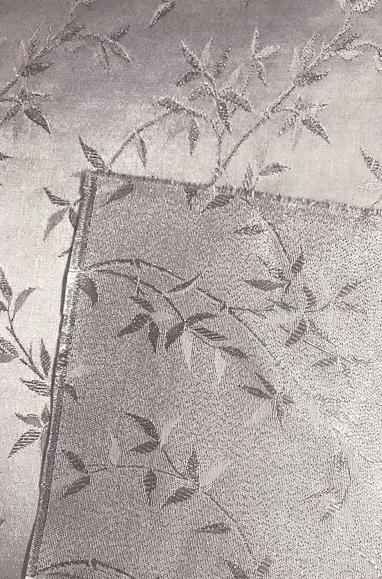 1 Yard Ice Pink Metallic Vine Brocade Fabric Polyester Rough Texture 58/59 Inches Width