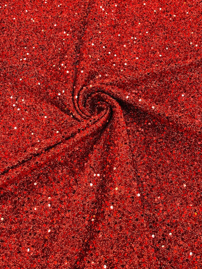 1 Yard Metallic Lame Confetti Sequins Spandex Fabric Stretchy Polyester 58-60 inches width