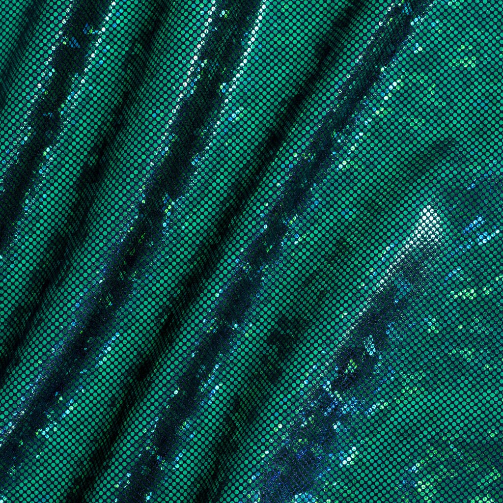 1 Yard Shatter Glass Hologram Stretch Nylon Spandex Fabric 4 Way 60" Width