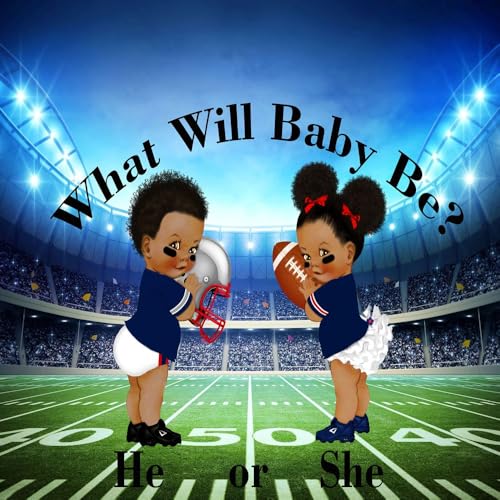Football Gender Reveal reveal edible cake topper You select the Babies to show and size