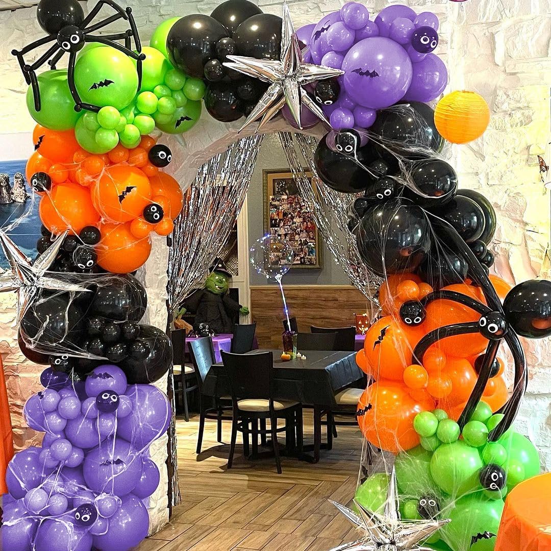 Halloween Party Balloons (Black Orange)