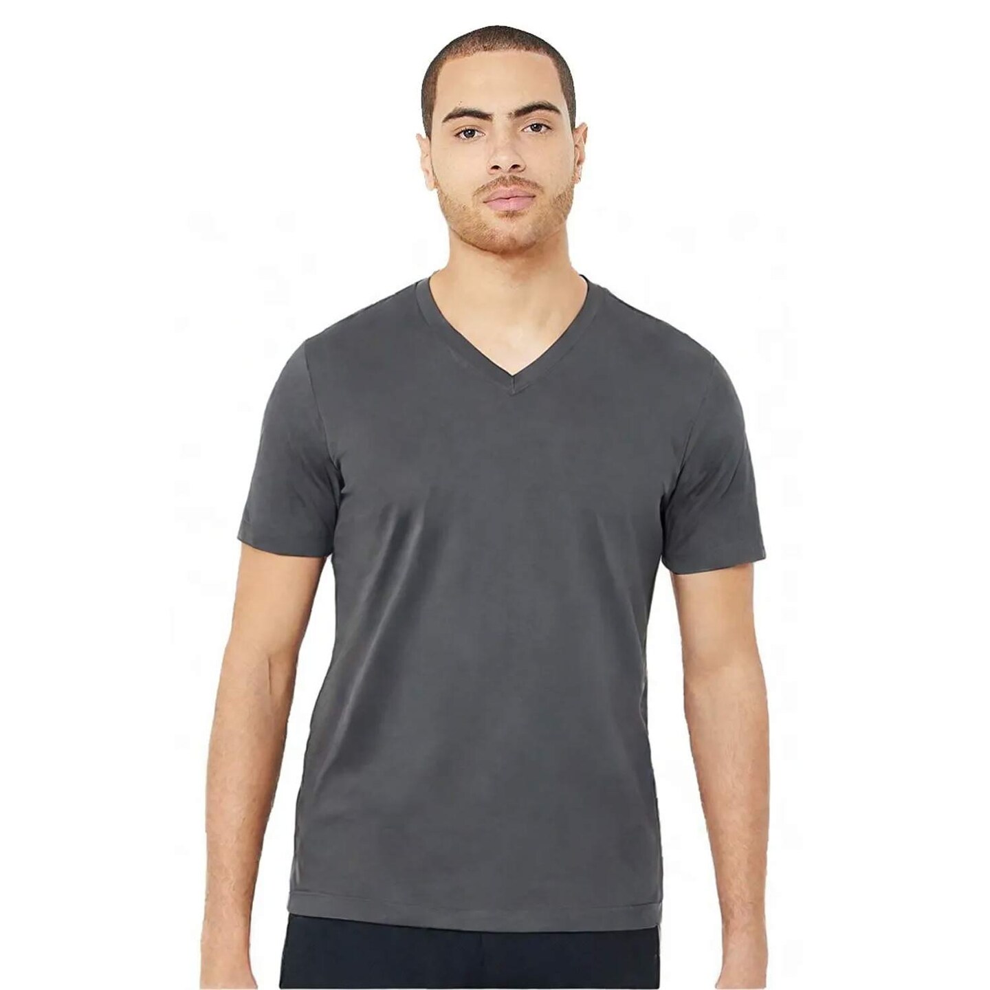 BELLA + CANVAS Unisex Jersey V-Neck Tee Lightweight Airlume Cotton Retail Fit Everyday Casual Shirt