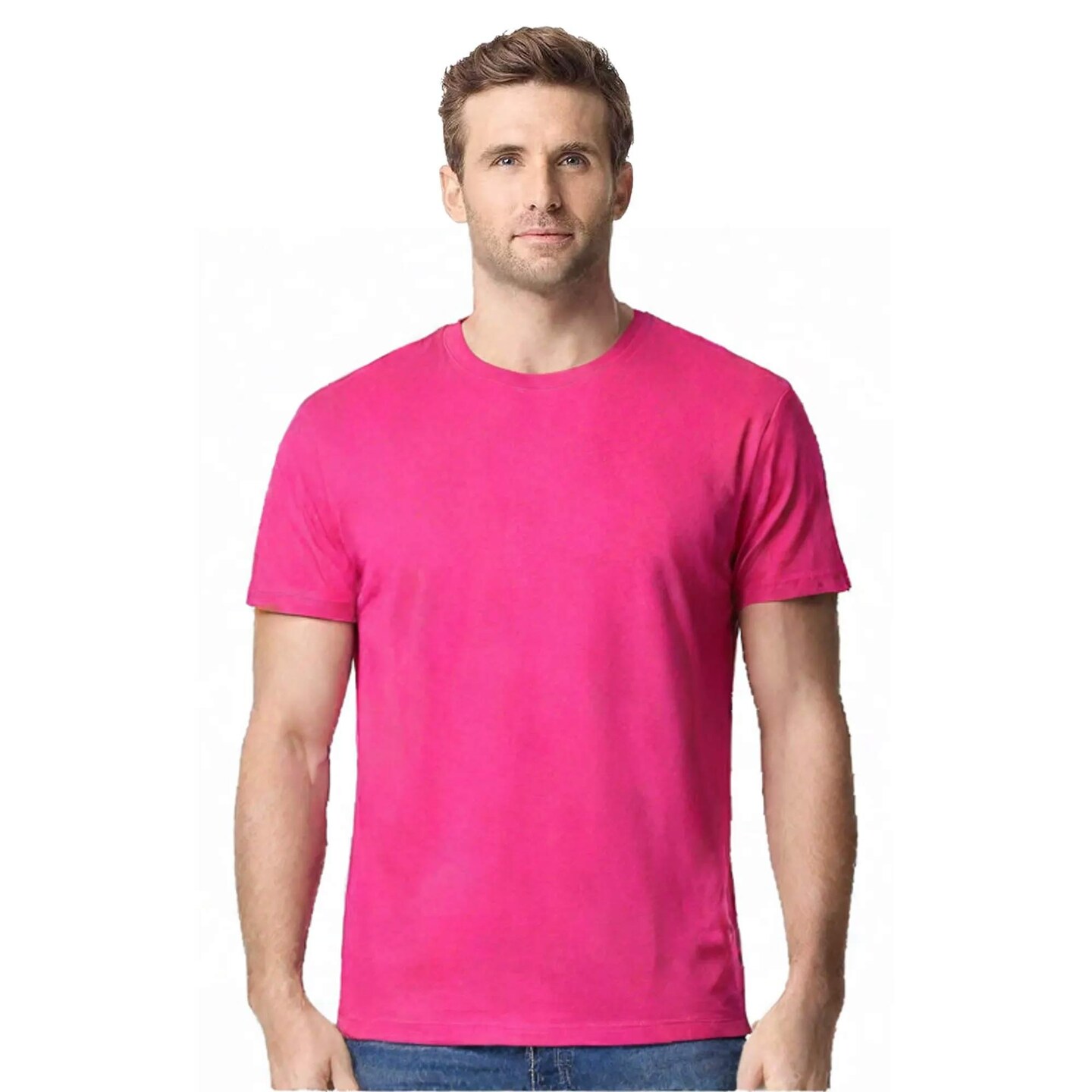 Gildan Heavy Cotton Crew Neck Short Sleeve T-Shirt 100% Cotton for Work Layering & Custom Printing