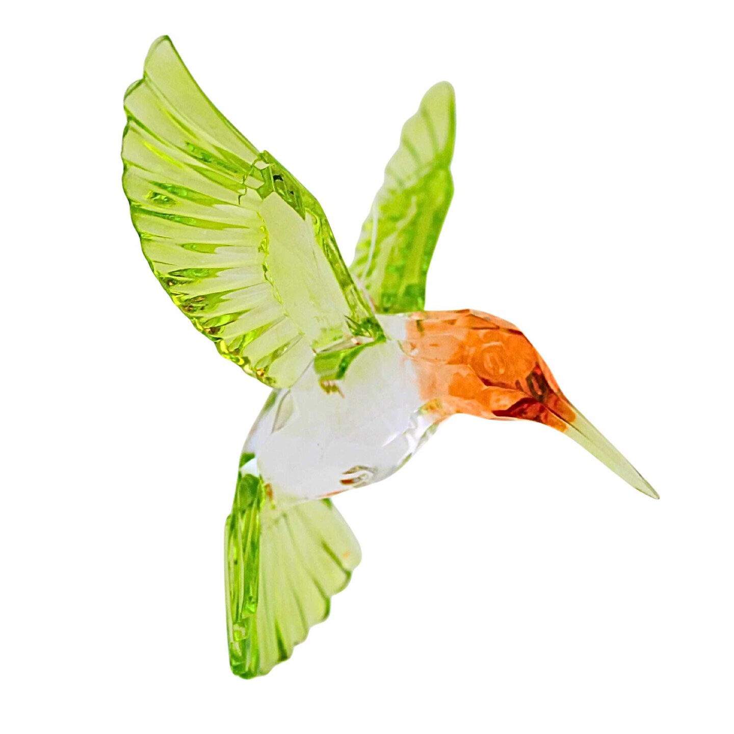 Crystal Expressions 4.5 Inch Red Throated Hummingbird Everyday Tree Ornament , Light Reflecting Wings