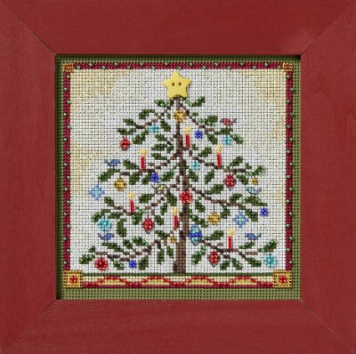 DIY Mill Hill Feather Tree Christmas Beaded Counted Cross Stitch Kit