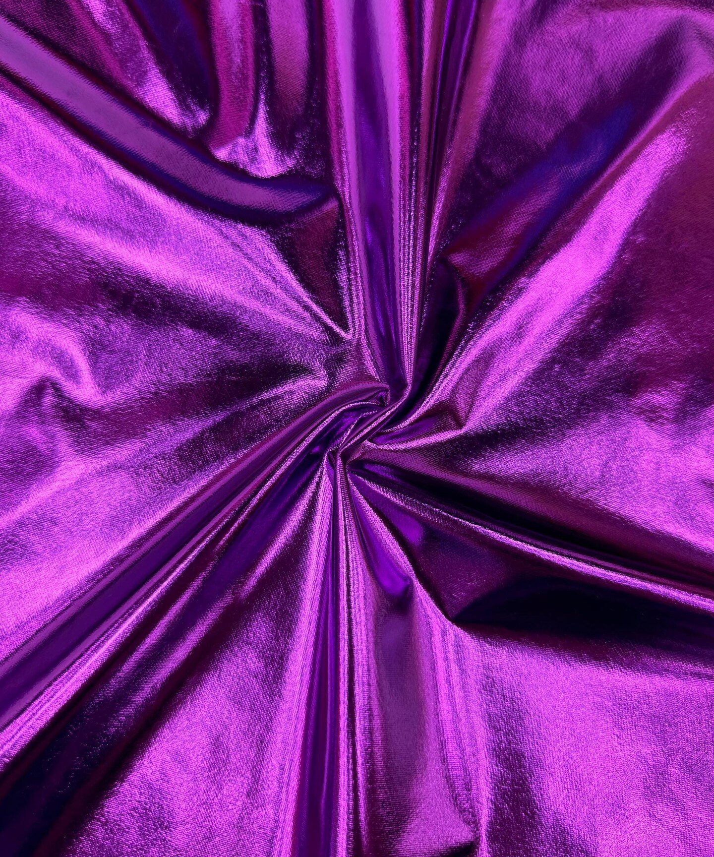 Purple Metallic Gold Foil Lamé Spandex Fabric by the Yard, 60" Wide 4-Way Stretch