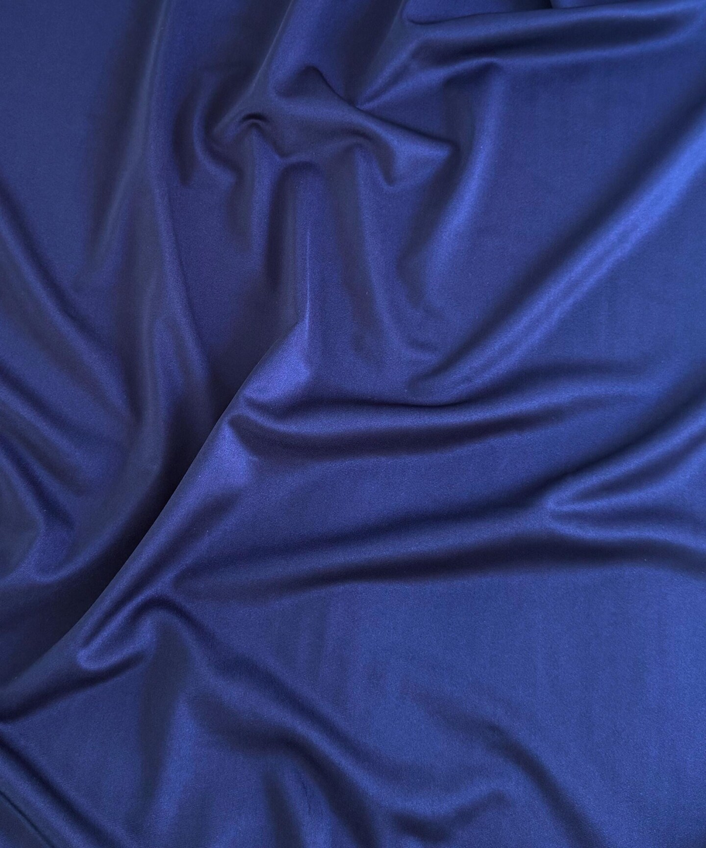 Navy Blue Nylon Spandex Fabric by the Yard, 60" Wide 4-Way Stretch Milliskin Fabric for Activewear, Swimwear, Dancewear