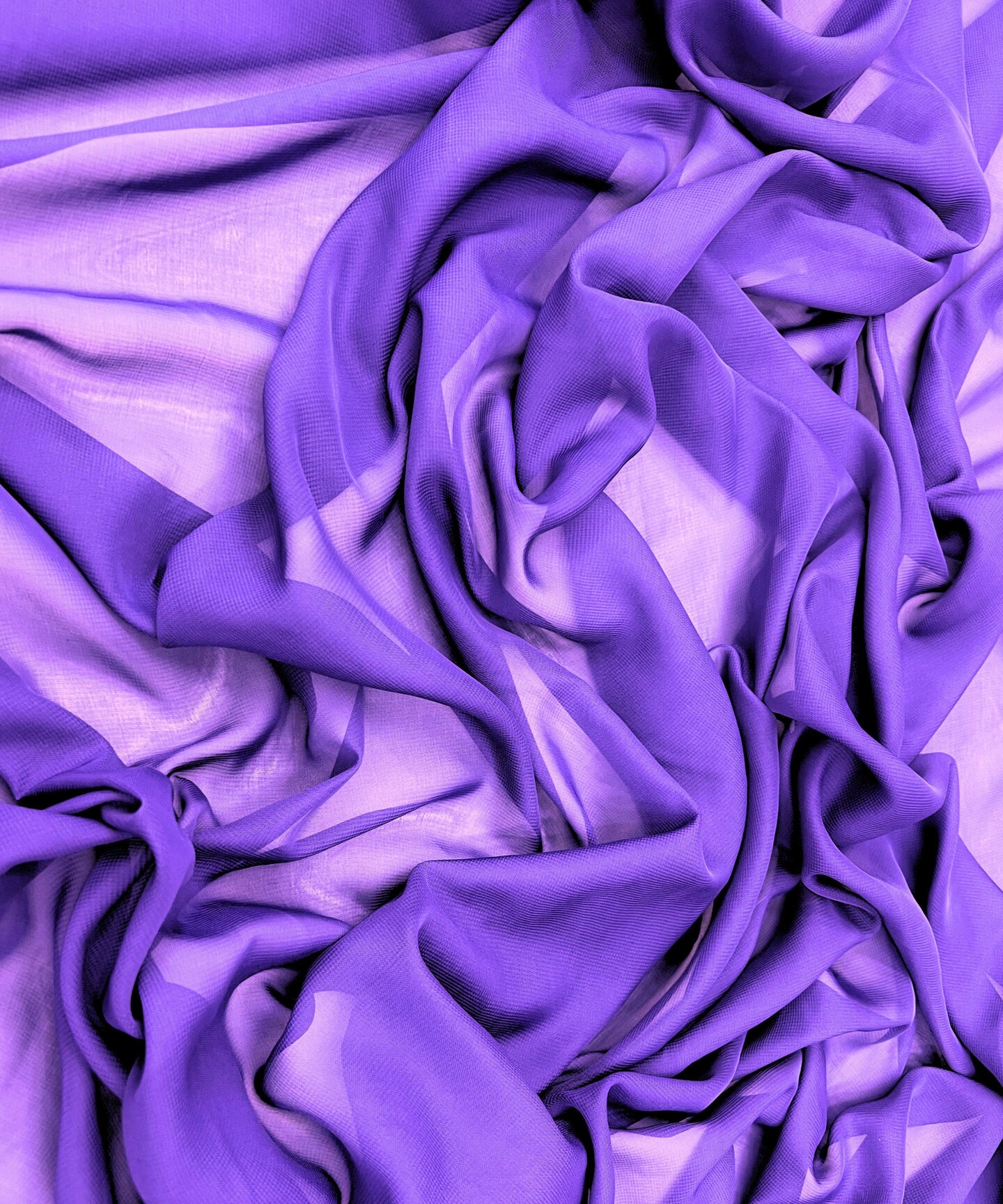 Purple Matte Chiffon Fabric by the Yard, 58" Wide Lightweight Sheer Draping Fabric for Chuppah, Wedding Arch, Table Runner