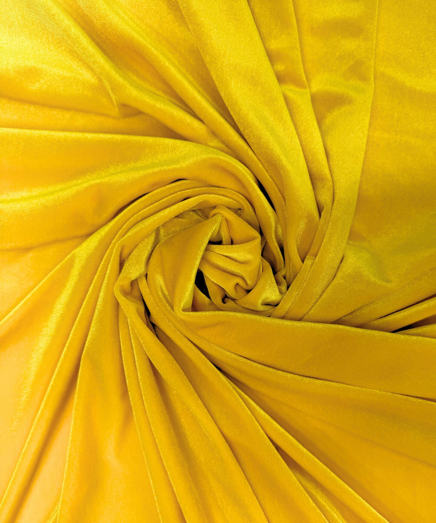 Yellow Stretch Velvet Fabric by the Yard, 58" Wide Plush Velvet 4-Way Stretch