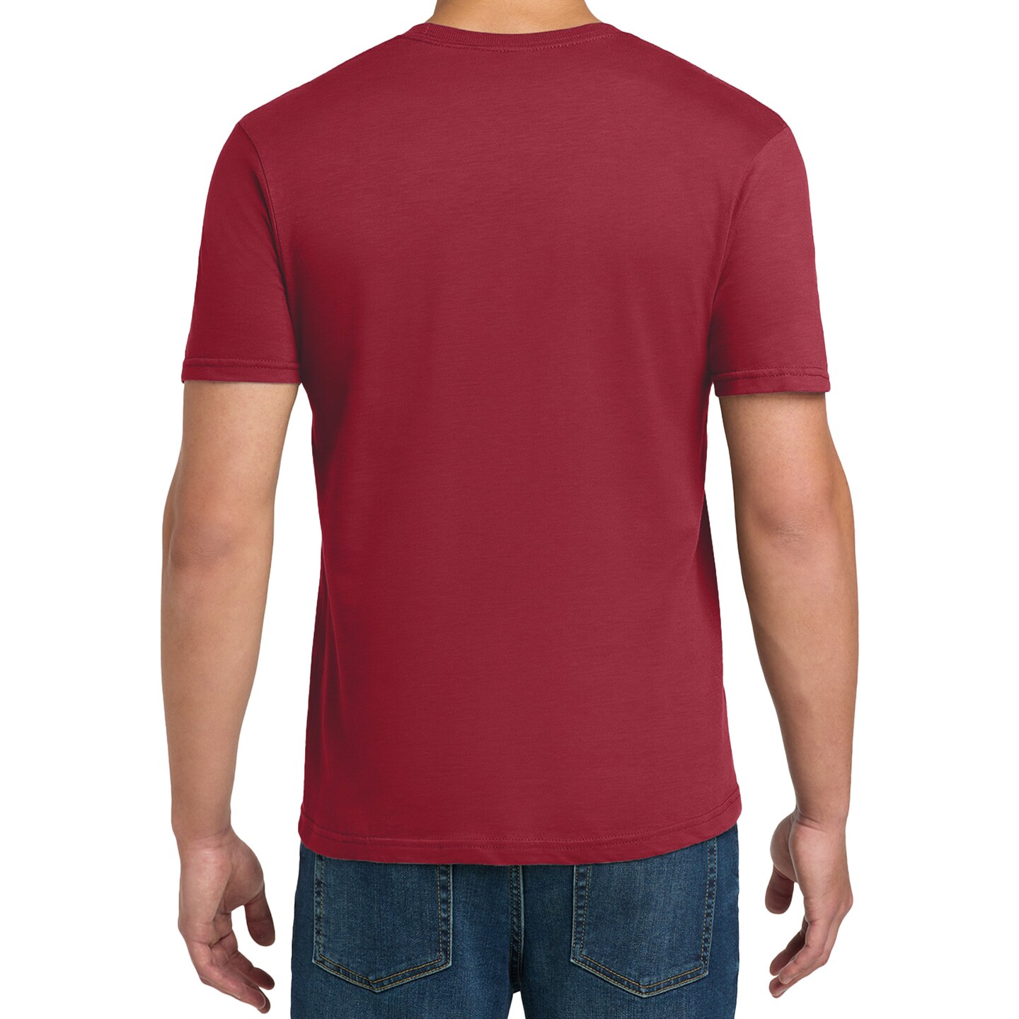 Gildan Unisex Cardinal Red Softstyle T-Shirt Blanks for Printing, Crewneck Tee